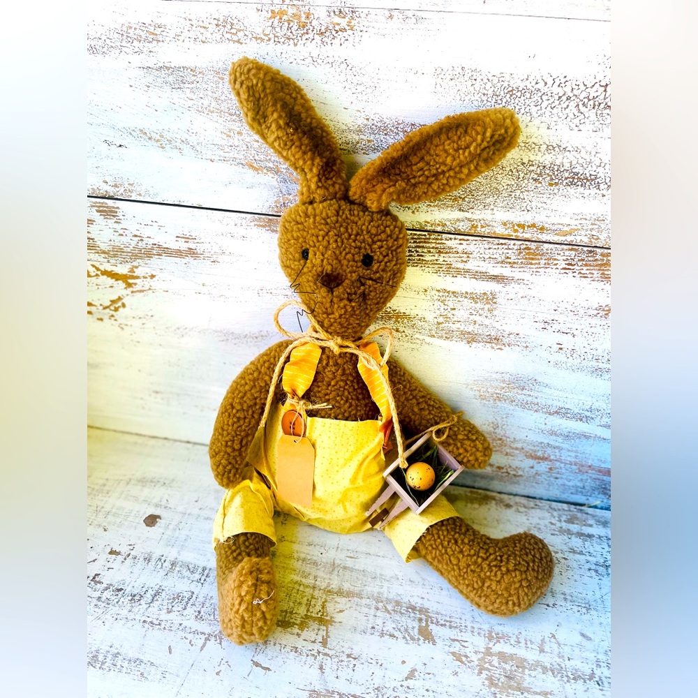 *Dudley Bunny Doll Country Primitive Spring Easter Decor